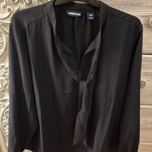 Lands' End Elegant Black Top